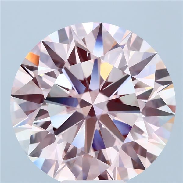 10.32 Ct. Fancy Light  Pink Round Lab Grown Diamond