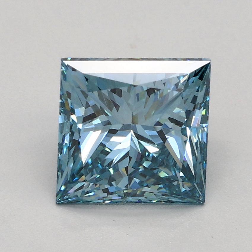 1.50 Ct. Fancy Vivid Blue Princess Lab Grown Diamond