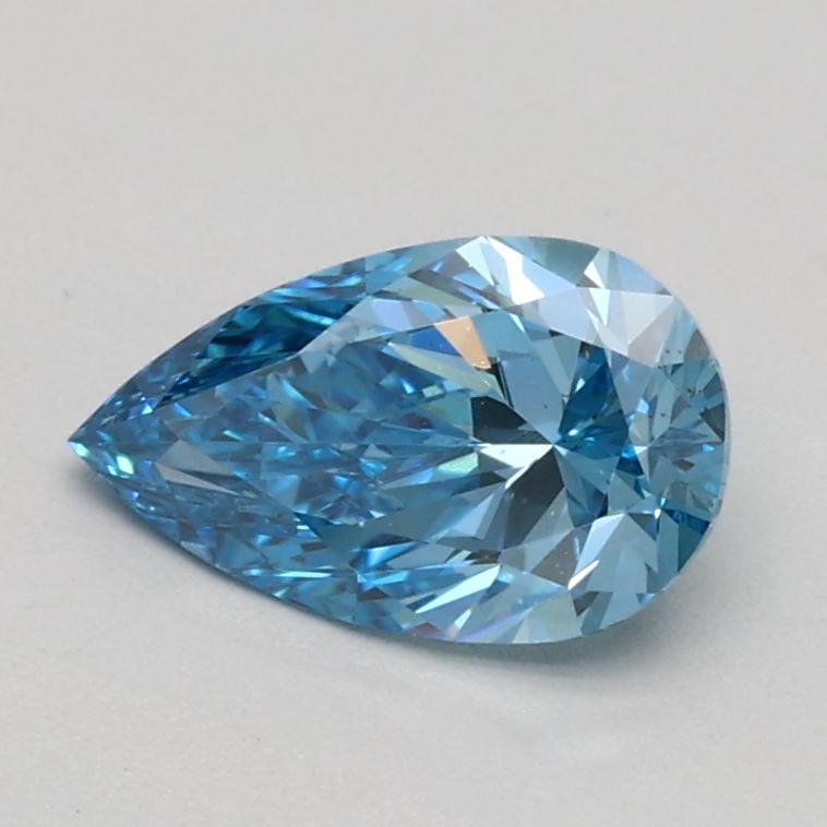 0.60 Ct. Fancy Vivid Blue Pear Lab Grown Diamond