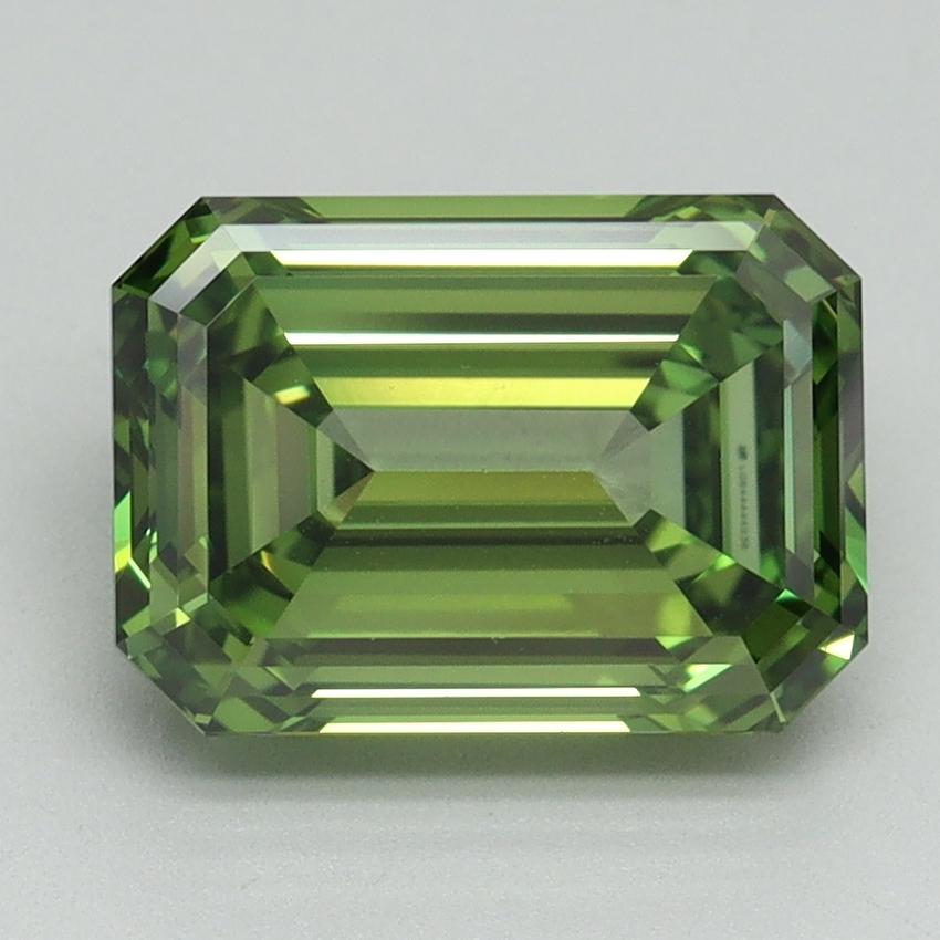 3.01 Ct. Fancy Vivid Green Emerald Lab Grown Diamond