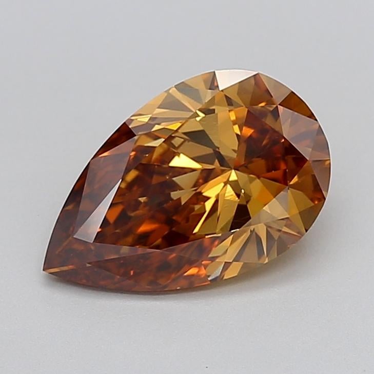 2.00 Ct. Fancy Orange Brown Pear Lab Grown Diamond