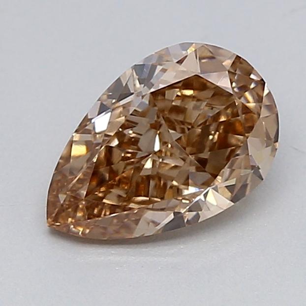 0.50 Ct. Light  Brown Pear Lab Grown Diamond