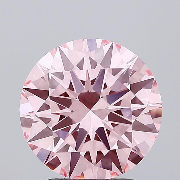 2.13 Ct. Fancy Intense Pink Round Lab Grown Diamond