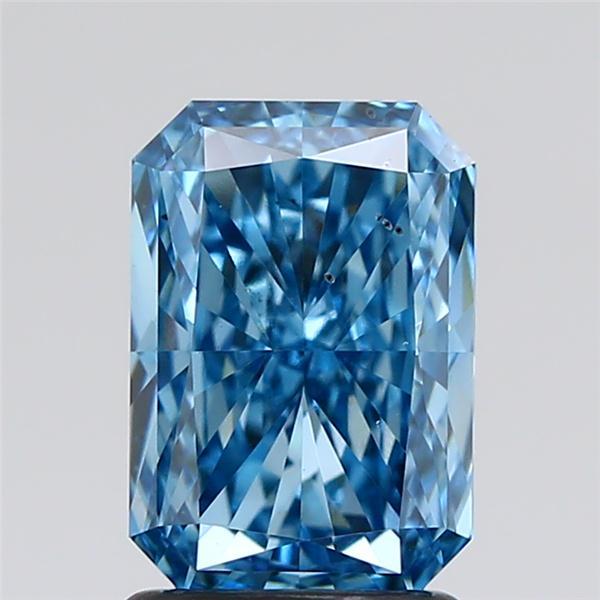 1.73 Ct. Fancy Vivid Blue Radiant Lab Grown Diamond