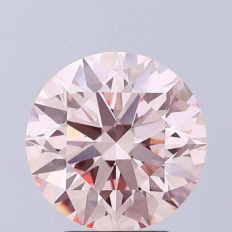 3.10 Ct. Fancy Vivid Pink Round Lab Grown Diamond
