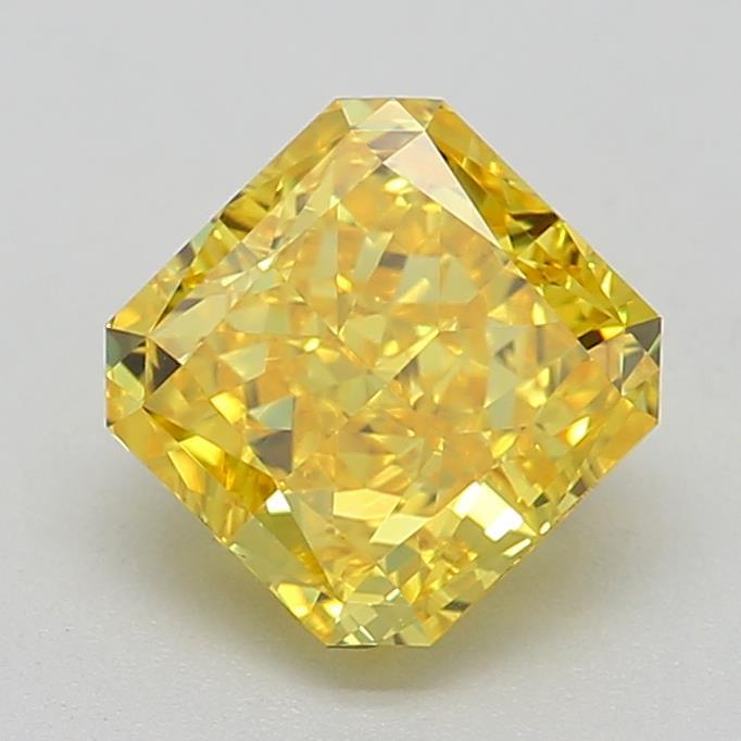 0.81 Ct. Fancy Vivid Yellow Radiant Lab Grown Diamond