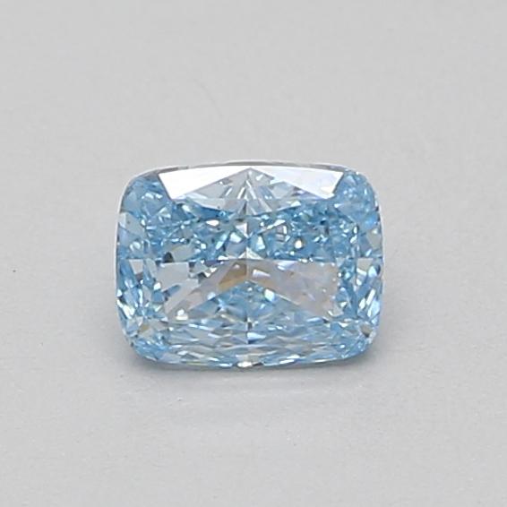 0.63 Ct. Fancy Vivid Blue Cushion Lab Grown Diamond