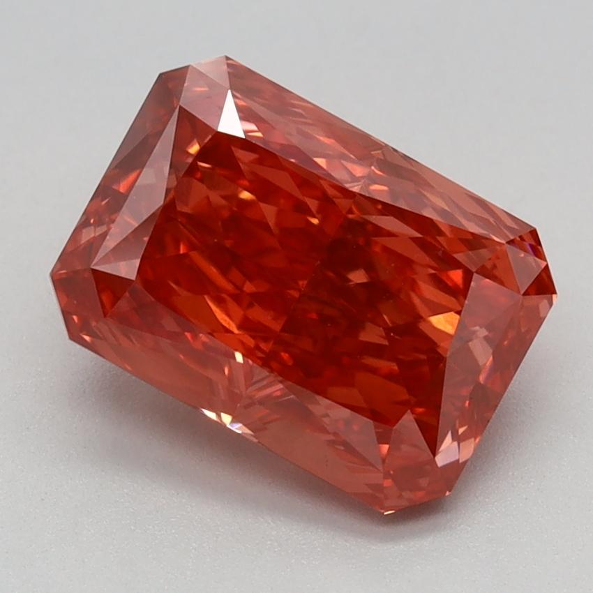 2.30 Ct. Fancy Vivid Orangy Pink Radiant Lab Grown Diamond