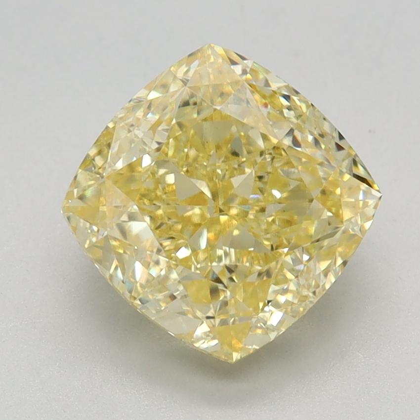 2.60 Ct. Fancy Intense Yellow Cushion Lab Grown Diamond