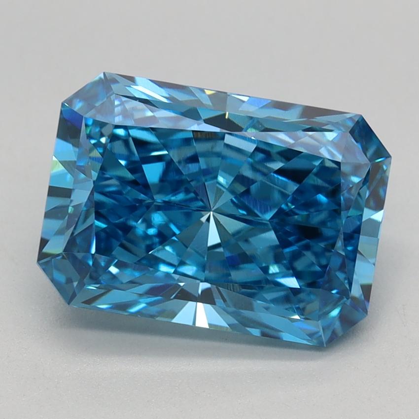 2.77 Ct. Fancy Vivid Blue Radiant Lab Grown Diamond