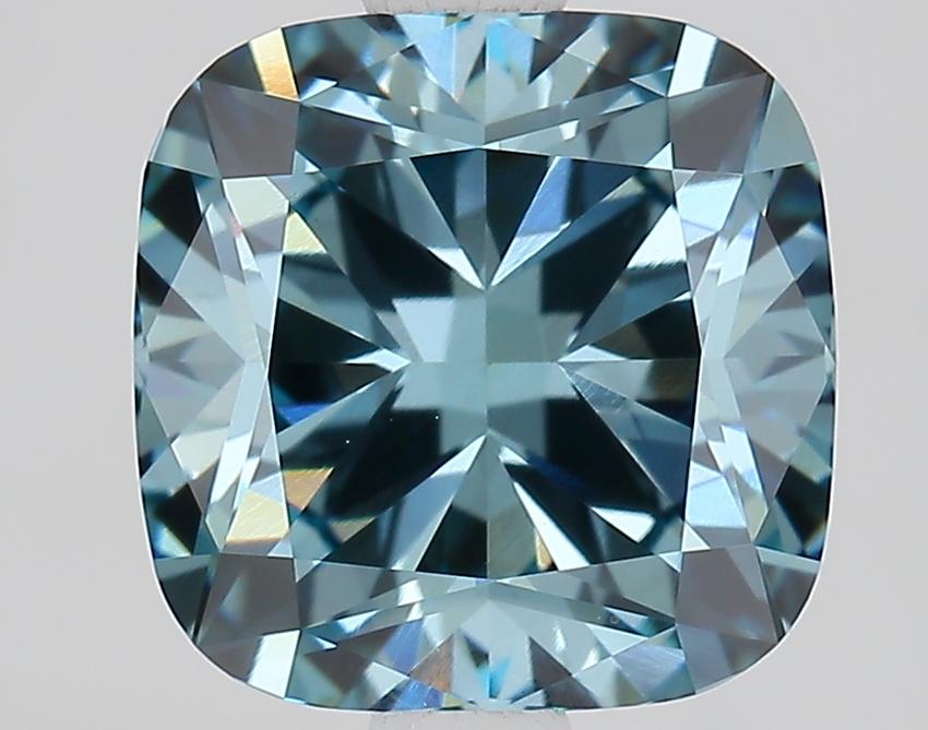 2.23 Ct. Fancy Vivid Blue Cushion Lab Grown Diamond