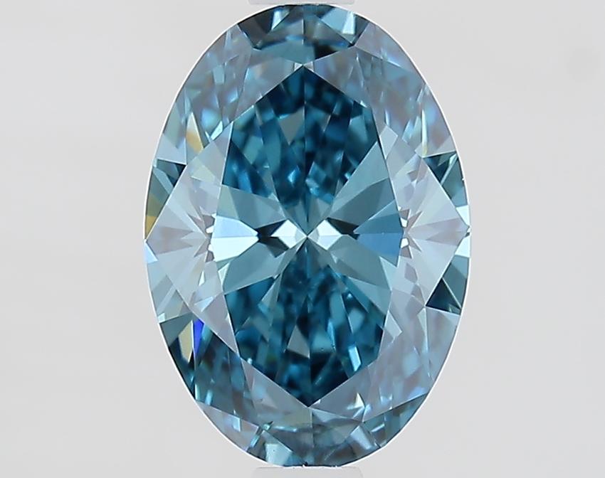 1.24 Ct. Fancy Vivid Blue Oval Lab Grown Diamond