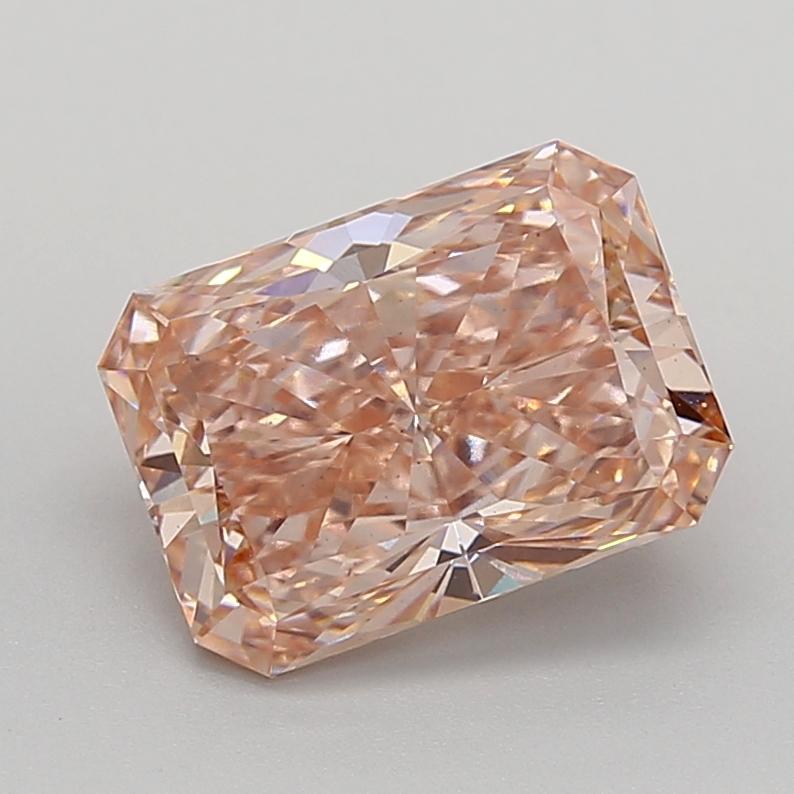 3.66 Ct. Fancy Intense Brownish Pink Radiant Lab Grown Diamond