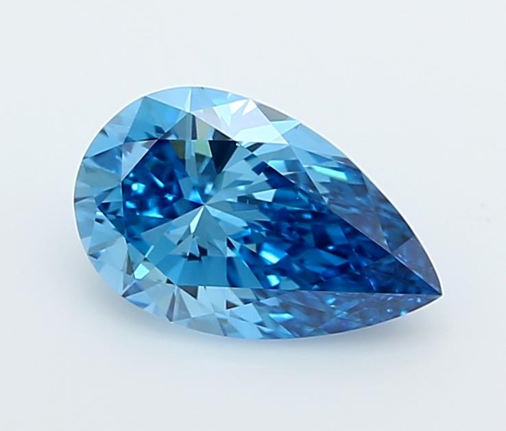 1.06 Ct. Fancy Vivid  Blue Pear Lab Grown Diamond