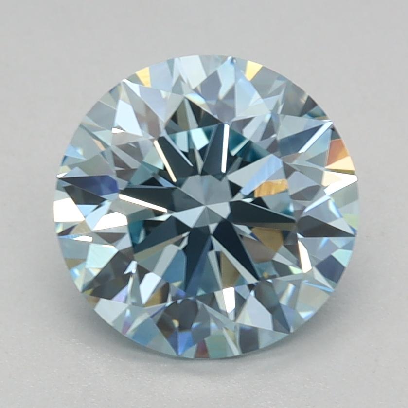 1.51 Ct. Fancy Vivid Blue Round Lab Grown Diamond