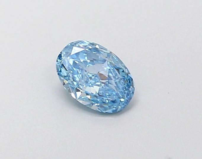0.29 Ct. Fancy Vivid  Blue Oval Lab Grown Diamond