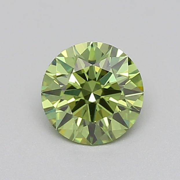 0.27 Ct. Fancy Vivid  Green Round Lab Grown Diamond