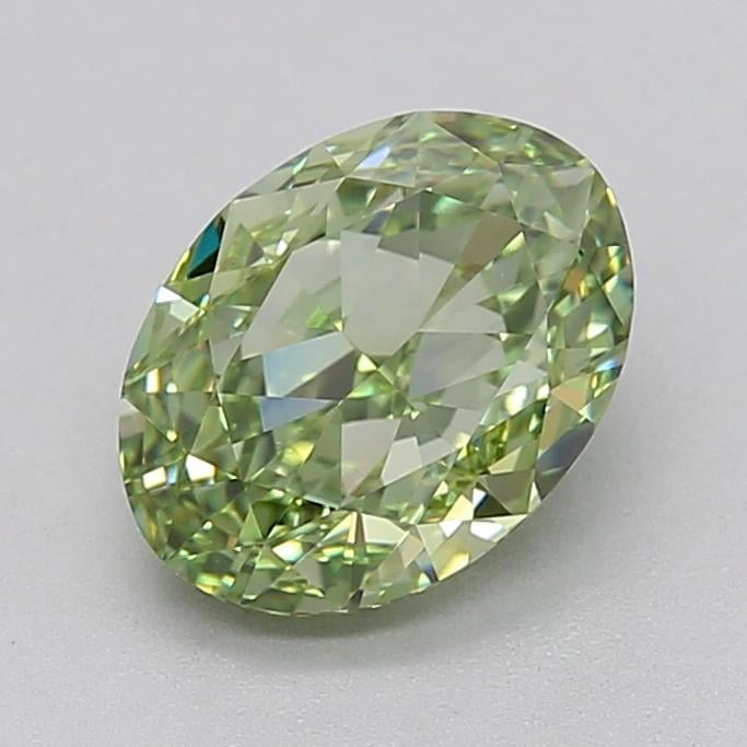 2.01 Ct. Fancy Vivid  Green Oval Lab Grown Diamond