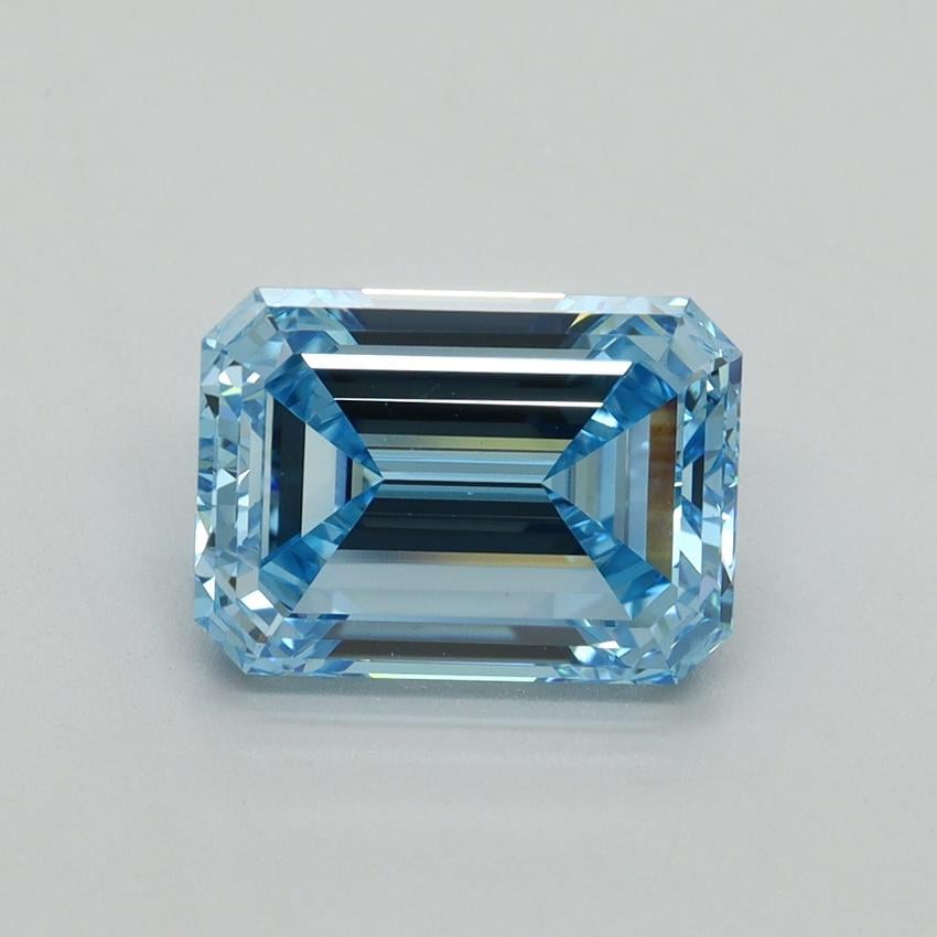 3.04 Ct. Fancy Vivid Blue Emerald Lab Grown Diamond