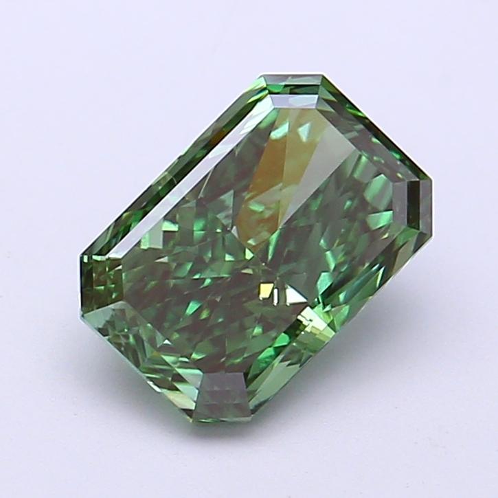 1.91 Ct. Fancy Vivid  Green Radiant Lab Grown Diamond