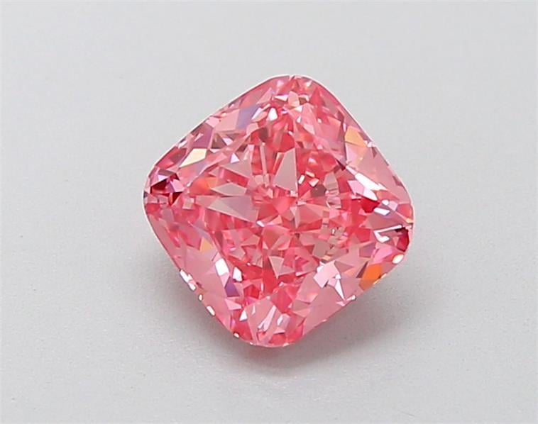 1.21 Ct. Fancy Vivid  Pink Cushion Lab Grown Diamond
