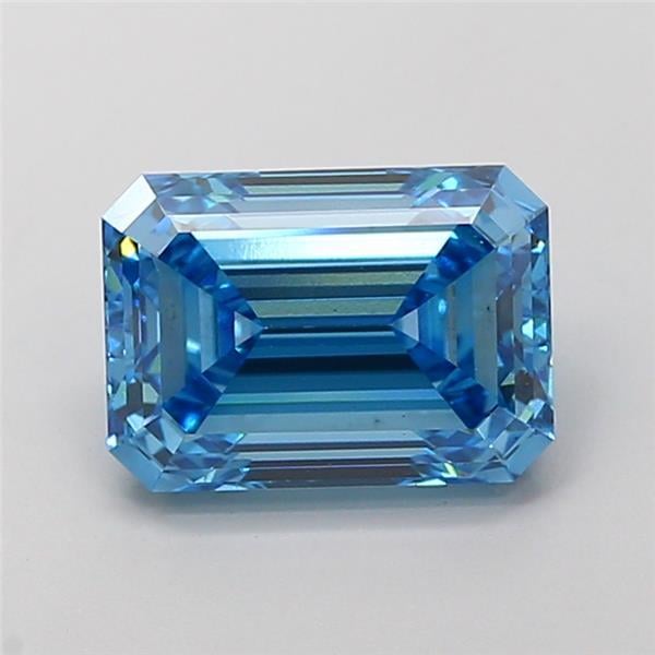 3.20 Ct. Fancy Vivid  Blue Emerald Lab Grown Diamond
