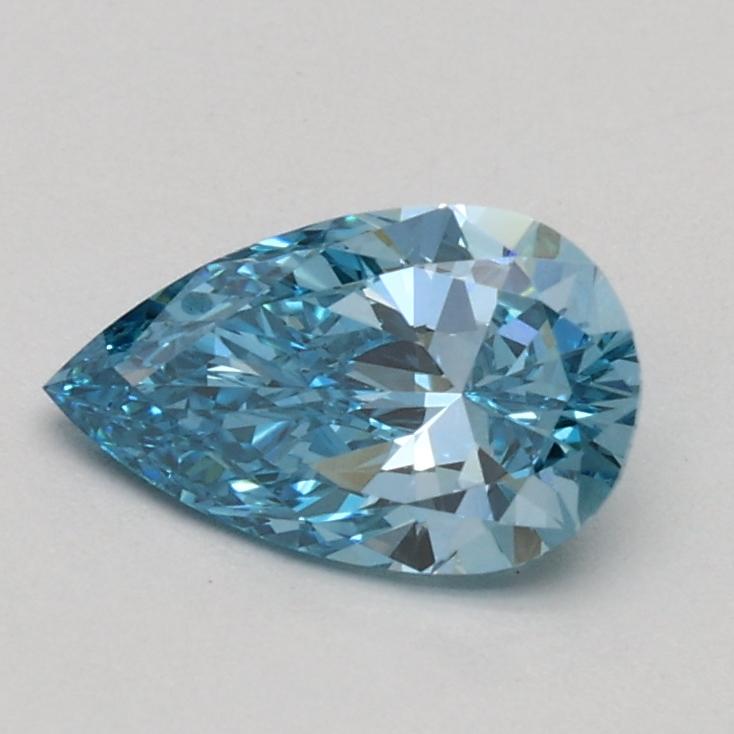 0.53 Ct. Fancy Vivid Blue Pear Lab Grown Diamond