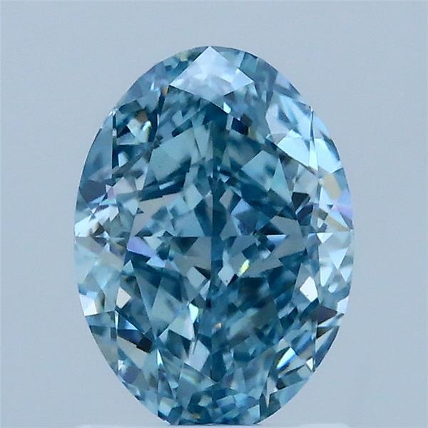 1.61 Ct. Fancy Vivid Blue Oval Lab Grown Diamond