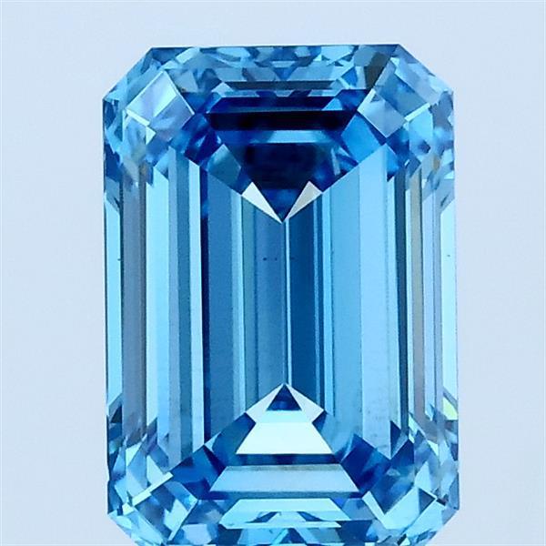 1.52 Ct. Fancy Vivid Blue Emerald Lab Grown Diamond