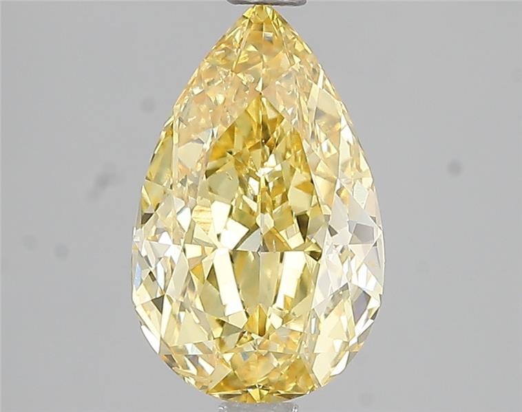 2.50 Ct. Fancy Vivid Yellow Pear Lab Grown Diamond