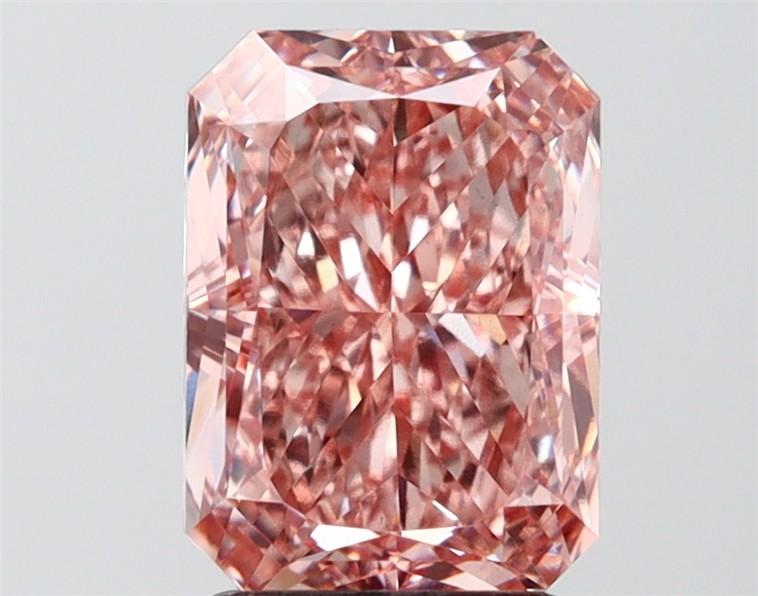 3.03 Ct. Fancy Vivid Pink Radiant Lab Grown Diamond