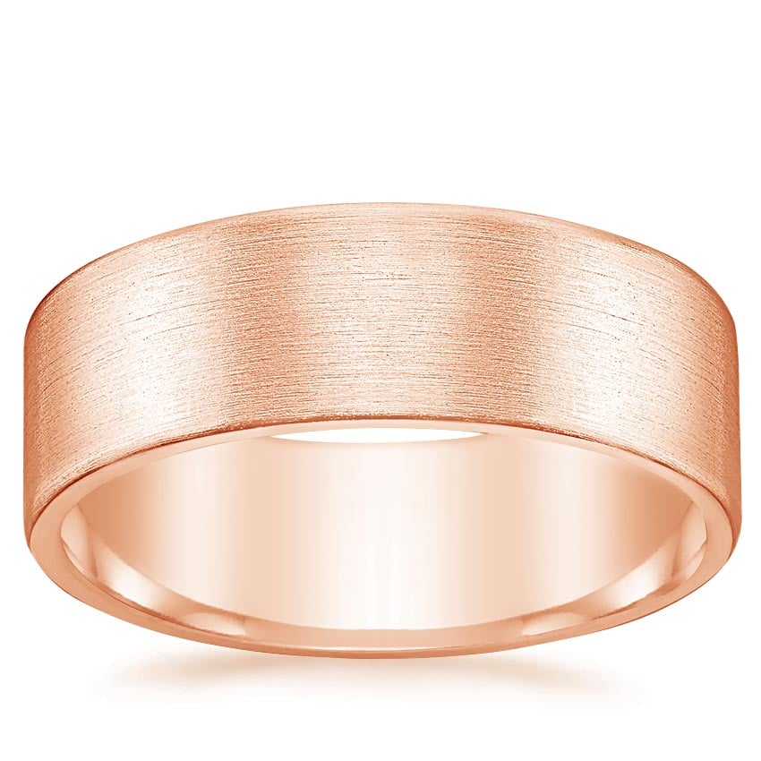5mm Mojave Matte Wedding Ring in 14K Rose Gold