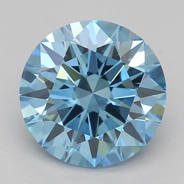 0.73 Ct. Fancy Vivid Blue Round Lab Grown Diamond