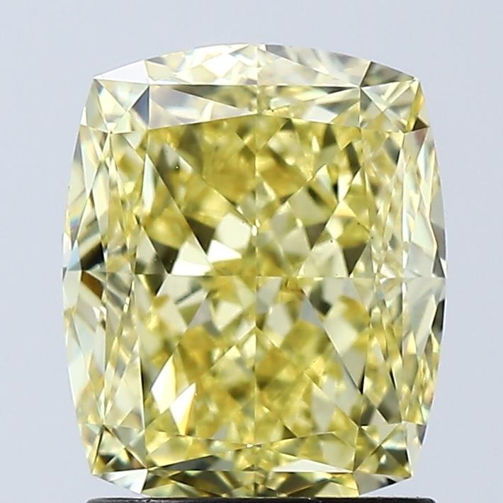 2.01 Ct. Fancy Vivid Yellow Cushion Lab Grown Diamond