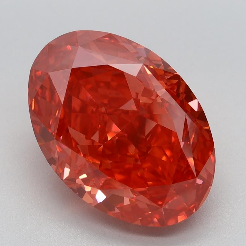 5.11 Ct. Fancy Vivid Pink Oval Lab Grown Diamond