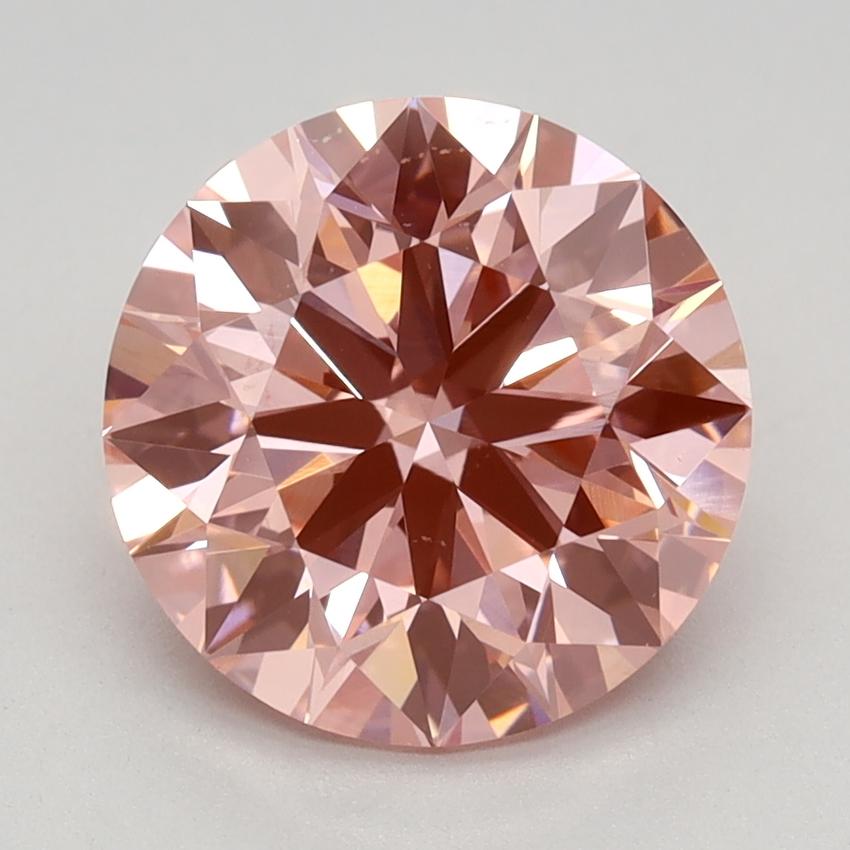 2.43 Ct. Fancy Vivid Pink Round Lab Grown Diamond