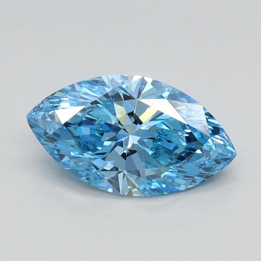 0.72 Ct. Fancy Vivid Blue Marquise Lab Grown Diamond