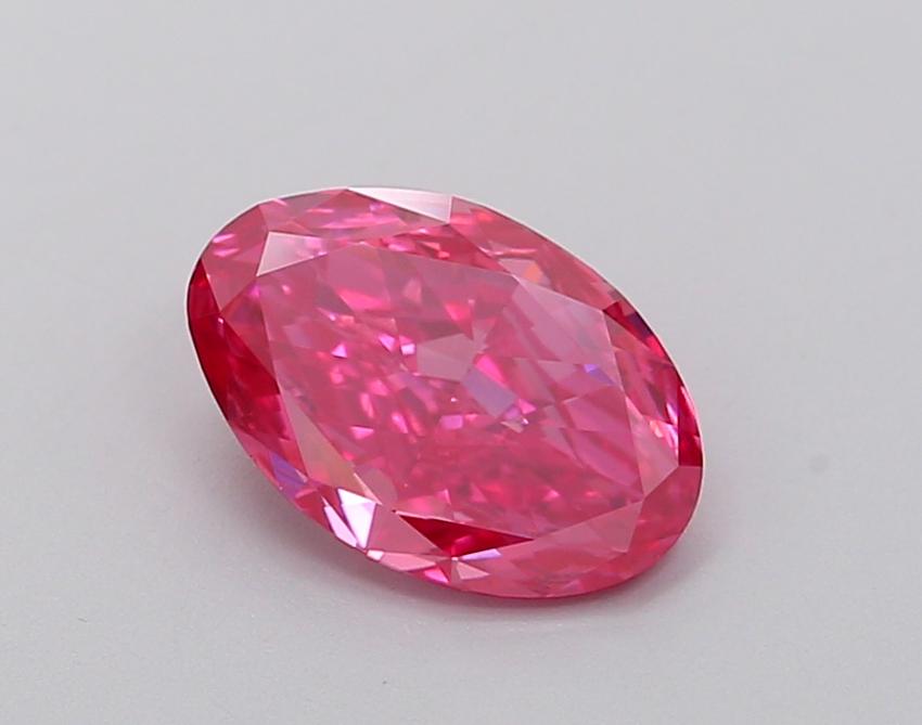 1.23 Ct. Fancy Vivid Pink Oval Lab Grown Diamond