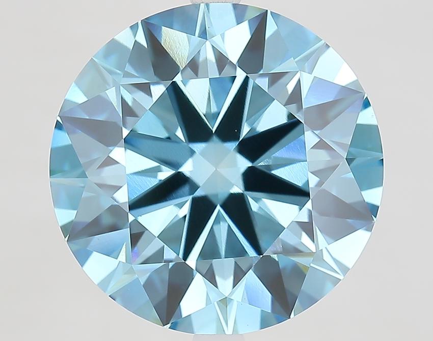 11.23 Ct. Fancy Vivid Blue Round Lab Grown Diamond