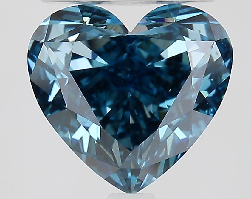 2.69 Ct. Fancy Vivid Blue Heart Lab Grown Diamond
