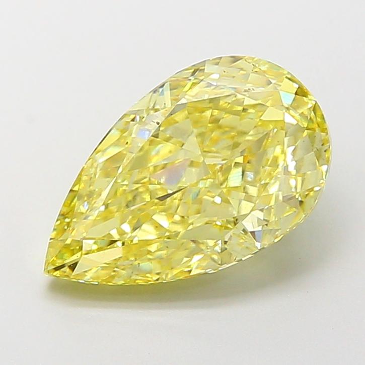 4.11 Ct. Fancy Fancy Yellow Pear Lab Grown Diamond