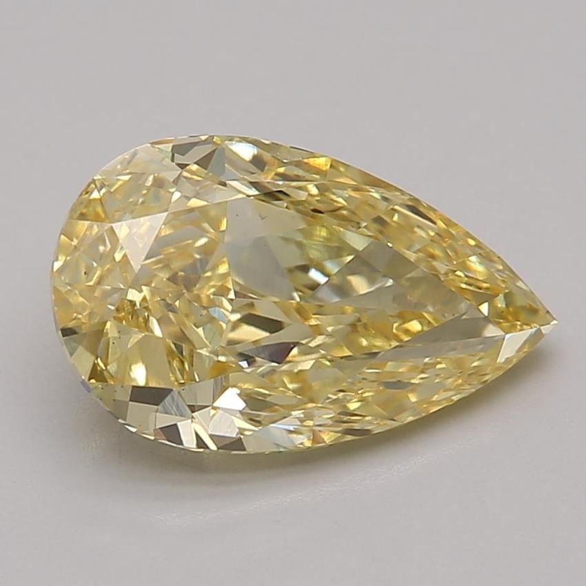 3.52 Ct. Fancy Vivid Yellow Pear Lab Grown Diamond