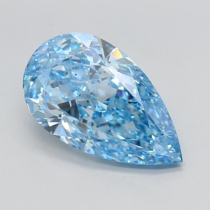 5.02 Ct. Fancy Vivid  Blue Pear Lab Grown Diamond