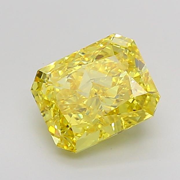 3.71 Ct. Fancy Vivid Yellow Radiant Lab Grown Diamond