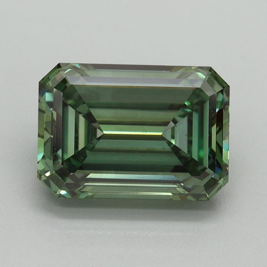 4.17 Ct. Fancy Vivid Green Emerald Lab Grown Diamond