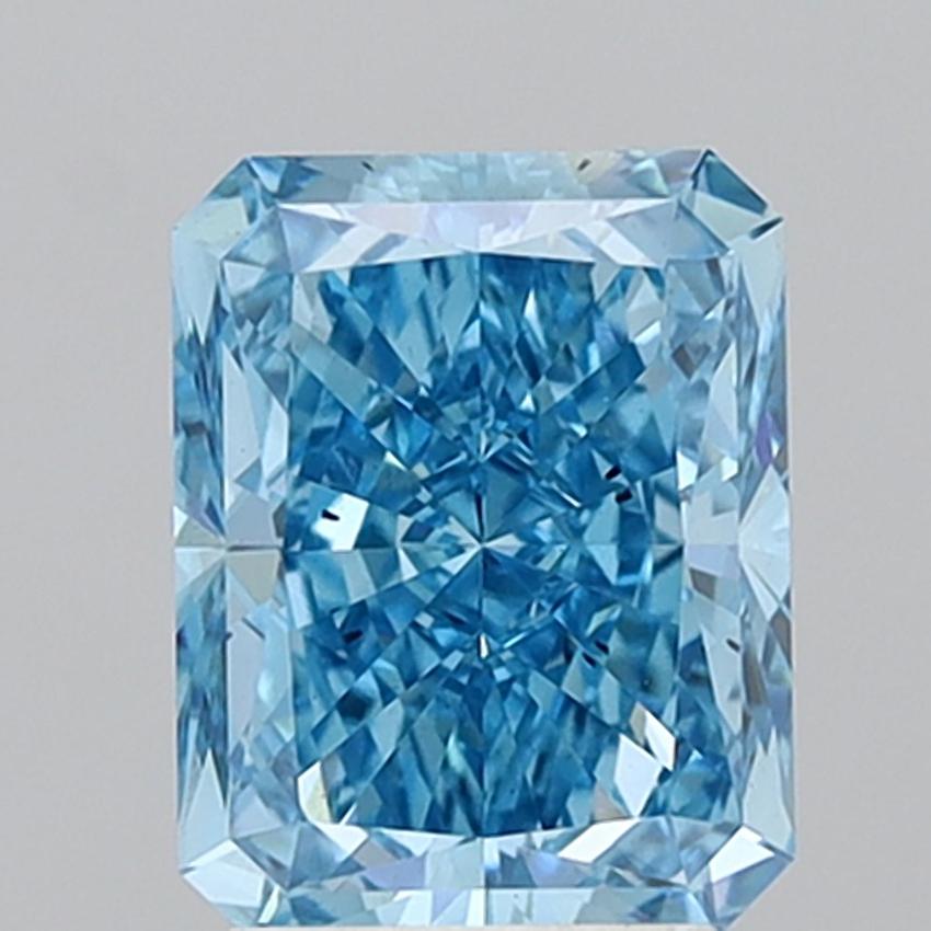 3.01 Ct. Fancy Vivid Blue Radiant Lab Grown Diamond