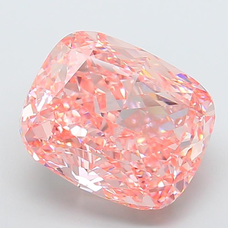 16.06 Ct. Fancy Vivid Pink Cushion Lab Grown Diamond