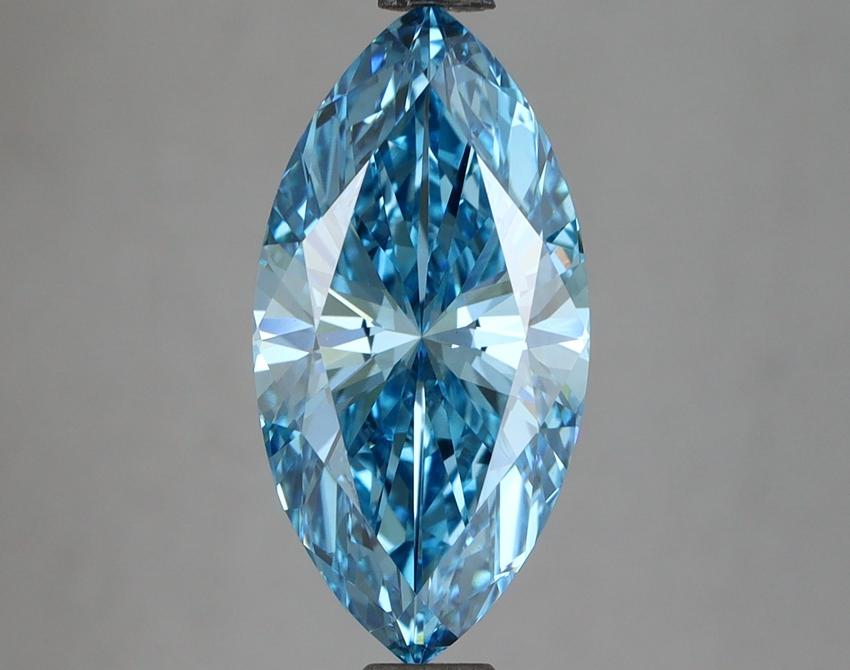 2.60 Ct. Fancy Vivid Blue Marquise Lab Grown Diamond