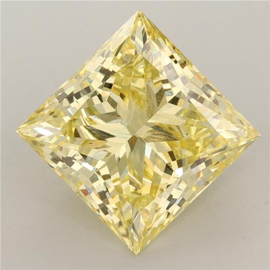 6.02 Ct. Fancy Vivid Yellow Princess Lab Grown Diamond