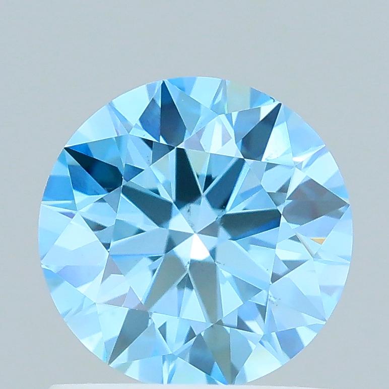 1.02 Ct. Fancy Vivid Blue Round Lab Grown Diamond